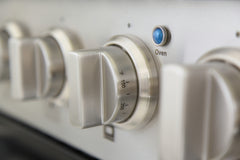 Kucht Professional 30" 4.2 cu ft. Natural Gas Range in White with Silver Accents, KNG301-W