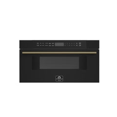 Forno Capoliveri Espresso 30-Inch Microwave Drawer, Black, 1.2 cu.ft, 1000 Watts, Built-In, Touch Control LCD Display, Auto-Touch Open/Close, 11 Power Levels, Sensor Cooking