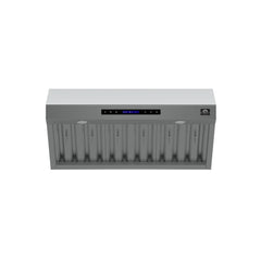 Forno Palazzo 36-Inch Wall Mounted Range Hood, Stainless Steel, Heavy Duty Baffle Filters, Remote Control