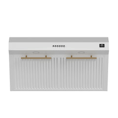 Forno Bari Espresso 30-Inch Under Cabinet Range Hood, White, 600 CFM, LED Lighting, Dishwasher-Safe Baffle Filters, 3-Speed Fan Control