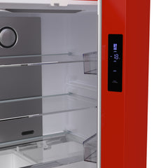 Forno Luigi 33-Inch French Door Refrigerator, 18 cu.ft, Red Finish, Handle-Free Design, ENERGY STAR Certified