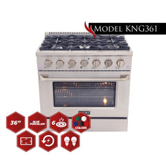 Kucht Professional 36" Gas Range – Color Series